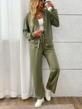 2pcs Women Set Front Button Long Sleeve Blouse And Long Pants, Minimalist Style